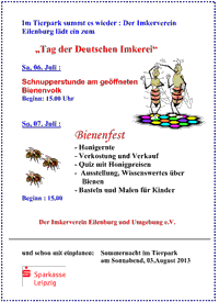 Bienenfest im Tierpark
