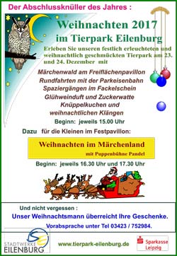 Plakat Weihnachten im Tierpark
