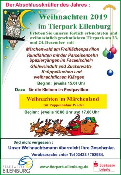 Plakat Weihnachten im Tierpark