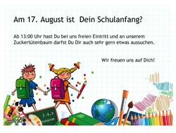 Einladung zum Schulanfang