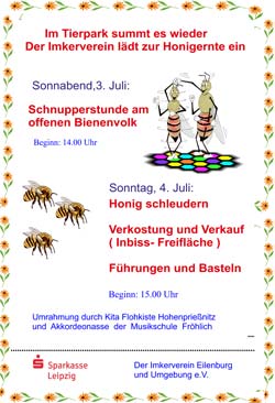 Honig-Ernte im Tierpark
