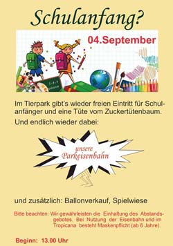 Schulanfang im Tierpark